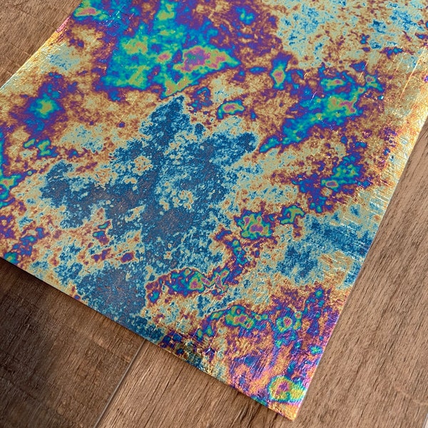 Shiny Oil Slick 8x10 Cork Cowhide Backed Sheets