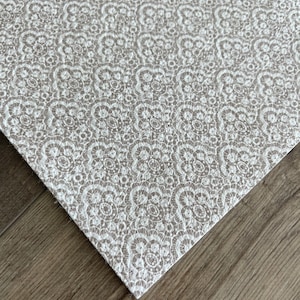 French Lace on Cowhide Leather Sheets