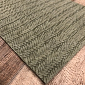 Sage Green Braid Embossed 8x10 Genuine Leather Sheets