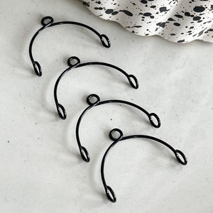Black 23mm Arches Findings Blanks Supplies (1pair)