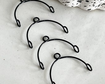 Black 23mm Arches Findings Blanks Supplies (1pair)  item#102