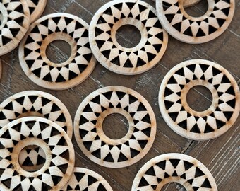 1.5” DIY Birch Blank Wood Hoops Findings Blanks for Painting or Staining (1-pair)