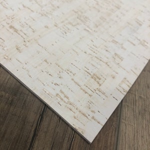White Birch 8x10 Cork Leather Backed Sheets