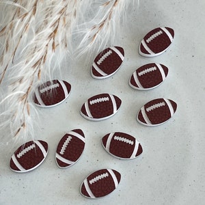 Engraved Acrylic .55” Football Studs Findings Blanks Supplies (2 pairs)    item#184