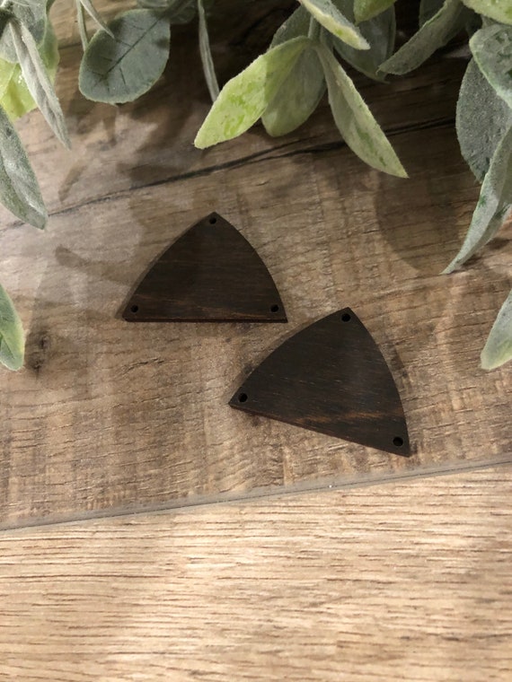 tobacco triangle Tobacco Rounded Triangles Wooden Findings Blanks Supplies