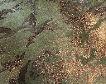 Sunny Basil Camouflage 8x10 Genuine Leather Sheets