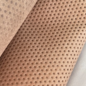 Tiny Embossed Buckskin Stars 8x10 Genuine Leather Sheets