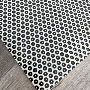 Vintage Black Disc 8x10 on Genuine Ivory Leather Sheets for Earrings