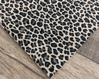 Capri Leopard 8x10 Genuine Leather Suede Sheets for Earrings/jewelry