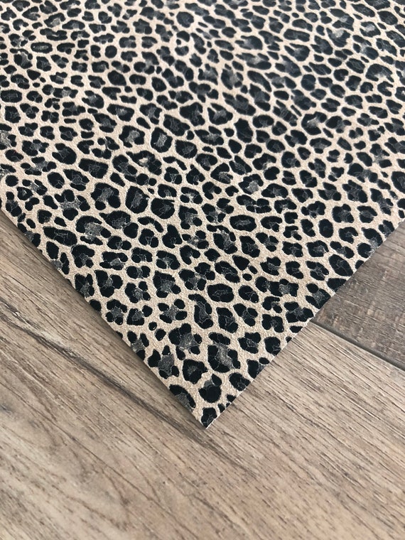 Capri Leopard 8x10 Genuine Leather Suede Sheets for Earrings/jewelry 