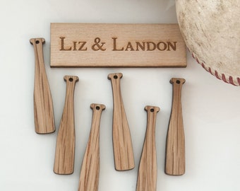 1-Hole Wooden Baseball Bats Softball Bats Findings Blanks (3pair)