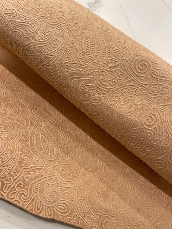 Biscotti Embossed Paisley 8x10 Genuine Leather Sheets - Etsy