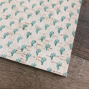 Love My Cactus 8x10 Leather Backed Cork Sheets