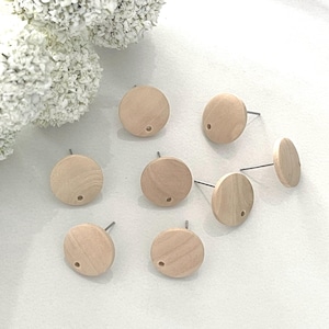 Natural Ash Wooden Button .60” Studs Connectors 1-Hole (1 pair)   item#29