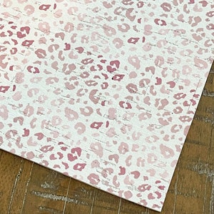 Blushing Leopard 8x10 Leather Backed Cork Sheets