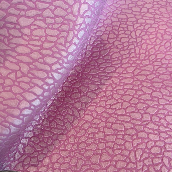 Tickle Me Pink Leopard 8x10 Genuine Leather Sheets