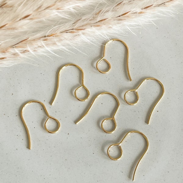 Gold Plated Stainless Steel French Earring Hooks Wires (3pairs)  itemB