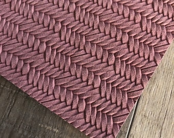 Antique Mauve Braid 8x10 Genuine Leather Sheets
