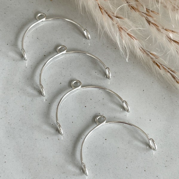 USA Made Silver 30mm Arches Findings Earwire Supplies (1pair)