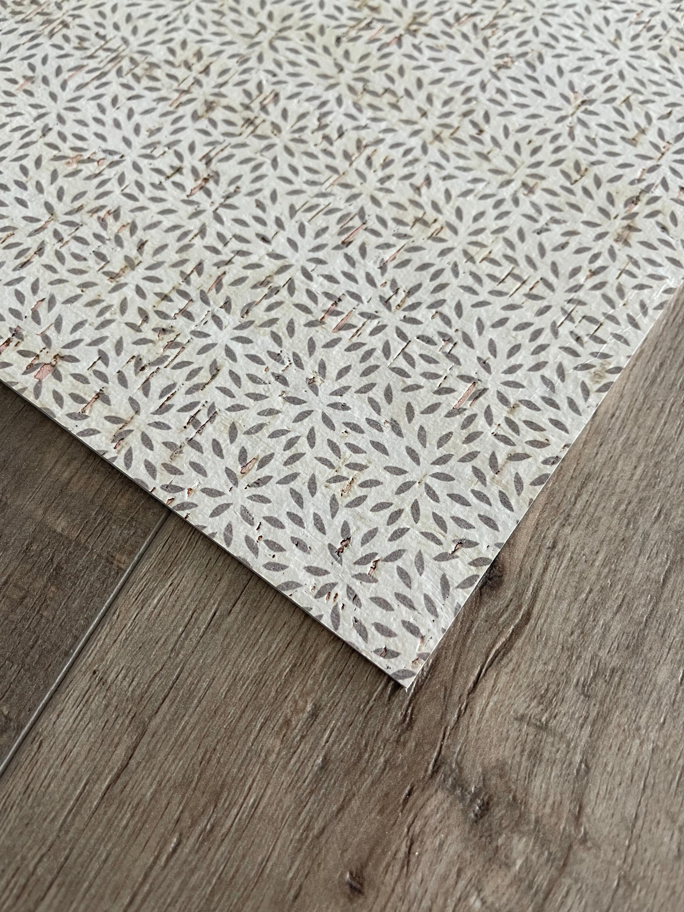 White Mum Cowhide Backed Cork Sheets