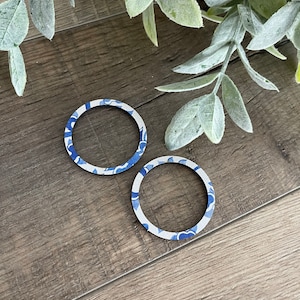 Fine China Wooden Hoops Findings Blanks Supplies 1.25” (3pairs)