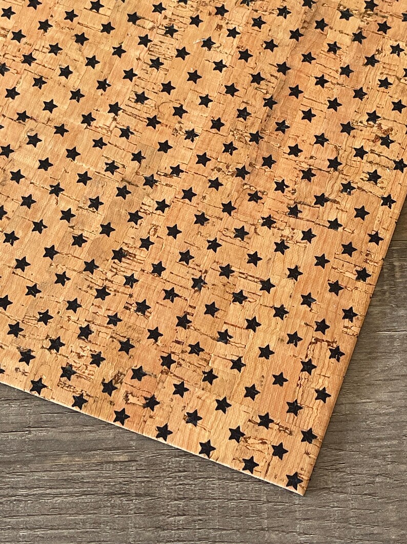 Natural Black Stars 8x10 on Leather Backed Cork Sheets - Etsy