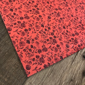 Wildfire Floral 8x10 on Cowhide Leather Sheets