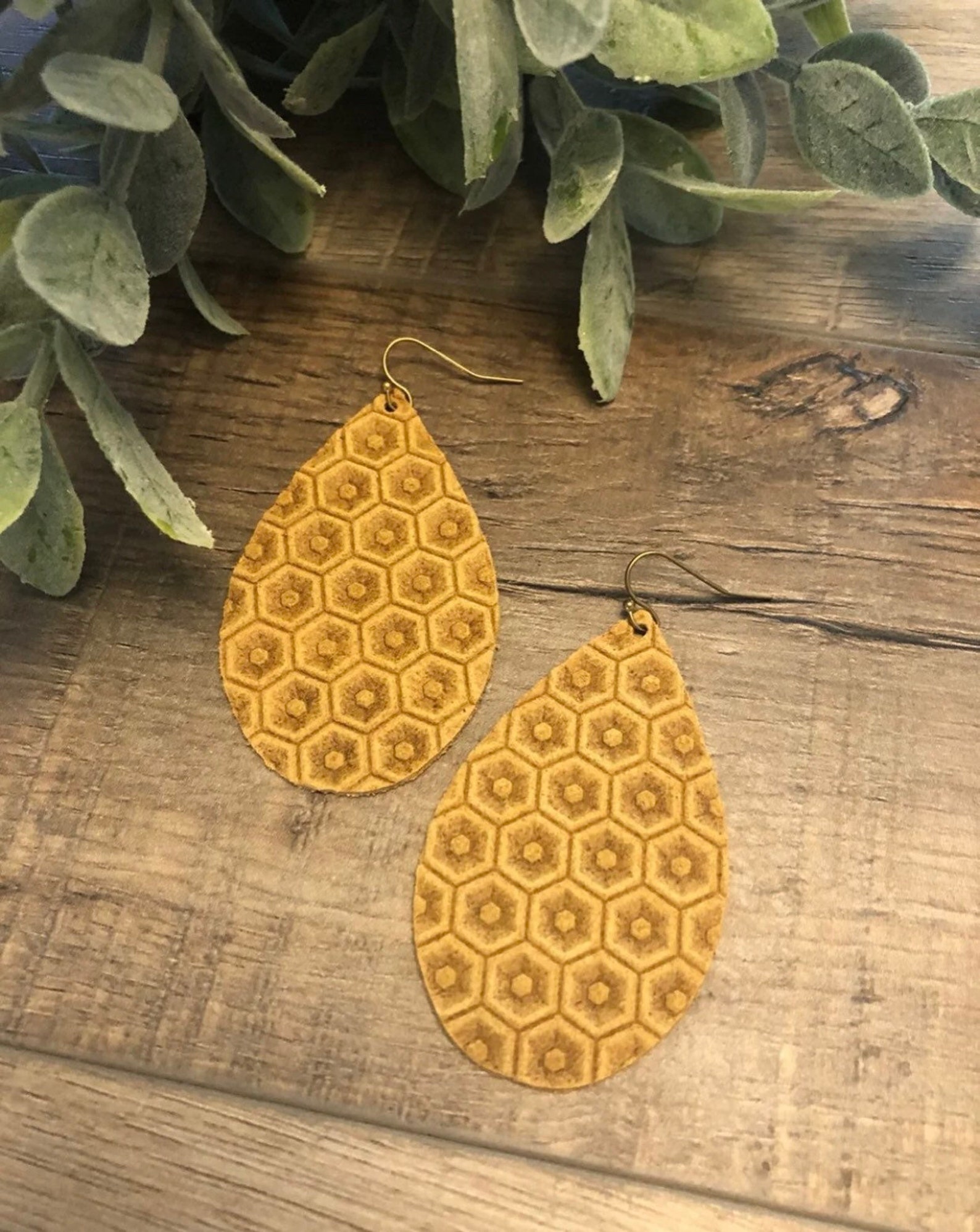 Mustard Yellow Genuine Leather Sheets for Earrings Etsy