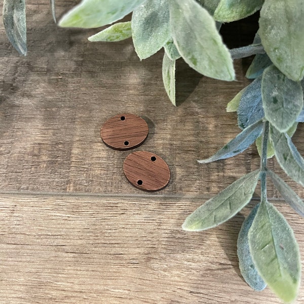 Small Walnut Ovals Wooden Findings Blanks Supplies (5pairs)