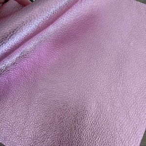 Metallic Baby Pink 8x10 Genuine Leather Sheets