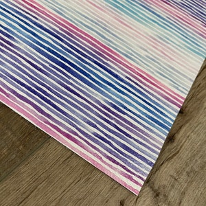 Candy Stripes 8x10 on Genuine Cowhide Sheets