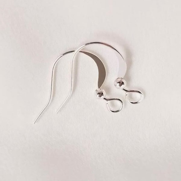 14K White Gold Plated Ear Wires Hooks (3pairs)