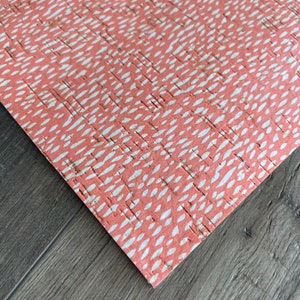 Tangerine Rain 8x10 Leather Backed Cork Sheets