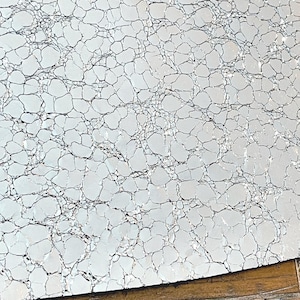 Metallic Silver Cracked Glass 8x10 Genuine Suede Sheets