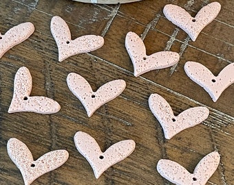 Baby Pink Clay 1-Hole Sweethearts (1pair)