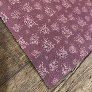 Mauve Meadows 8x10 on Cowhide Leather Sheets