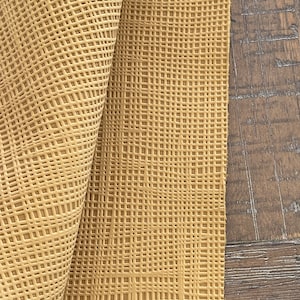 4x6 Mustard Spun Linen Embossed Genuine Leather Sheets