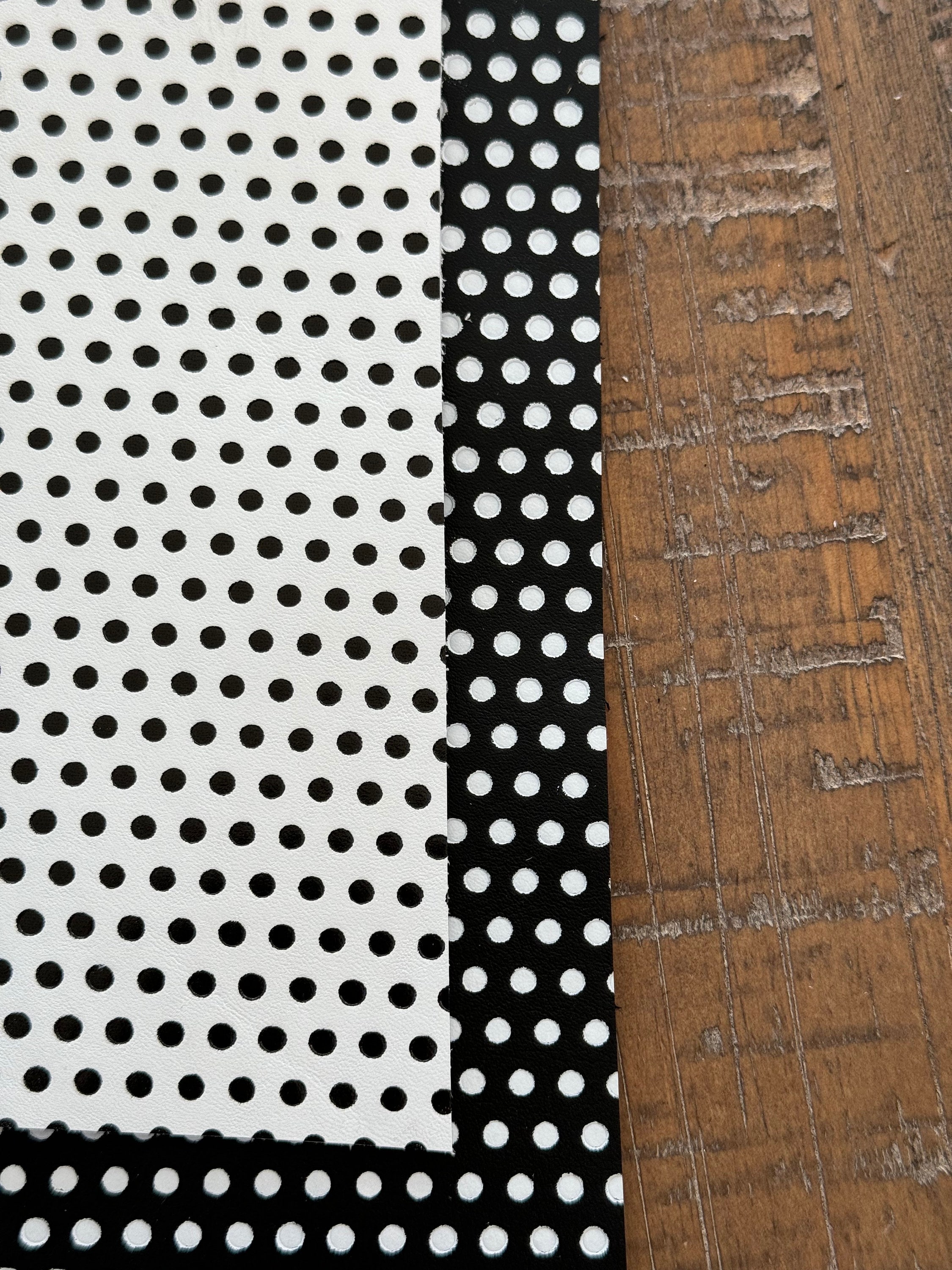 Black Embossed Polka Dots 8x10 on White Mendoza Leather - Etsy