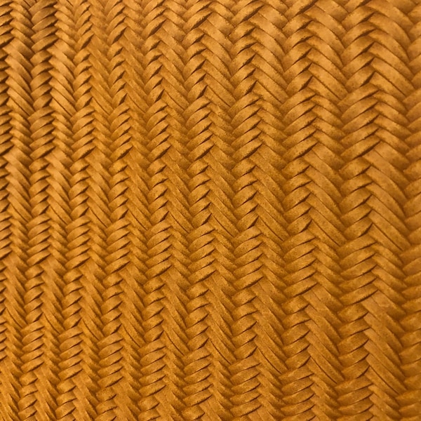 Mustard Braid 8x10 Genuine Leather Sheets