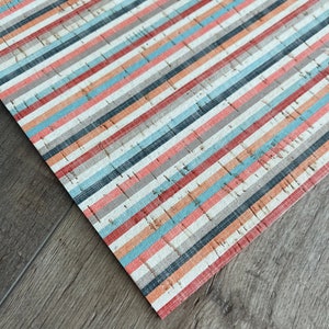 Giovanni Stripes 8x10 Leather Backed Cork Sheets