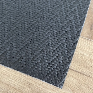 6x12 Navy Blue Summer Knit Embossed Genuine Leather