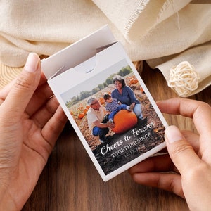Aangepast cadeau voor koppels | Speelkaarten met bijpassende doos, familiespel kaarten, gepersonaliseerde kaartspellen, sentimenteel cadeau voor kerst