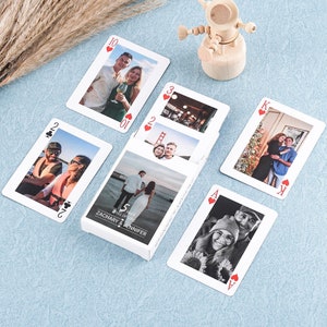 Regalo de aniversario personalizado / Naipes para el 5.º aniversario, Baraja personalizada, Regalos para una noche de juegos, Regalo de aniversario en papel para él