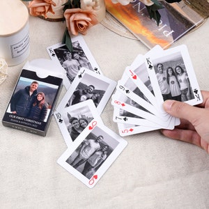 Baraja de cartas personalizada: regalo para parejas, baraja personalizada, regalo de aniversario único, regalo para el mejor amigo, recuerdos de fiesta.
