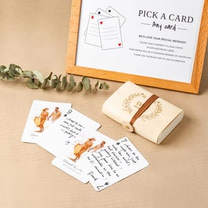 Unique guest book idea with advice cards for a fun and interactive wedding experience.