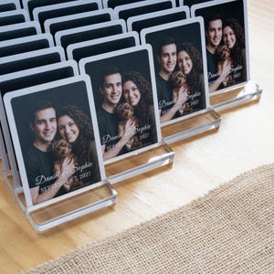 Alternative Wedding Guest Book Set: Custom Playing Cards with Wooden Holders, Acrylic Display Stands image 16
