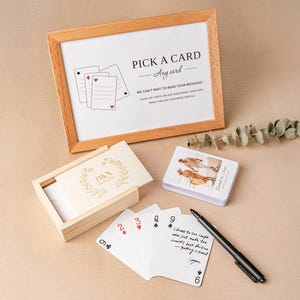 Wedding Reception Guest Book Custom Playing Cards for Guestbook Alternative Deck of Cards Wedding Playing Favors for Card Players