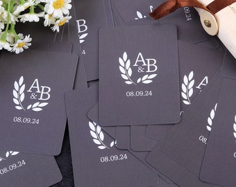 Unieke gastenboek kaart, aangepaste bruiloft monogram speelkaarten, bruiloft douche gunsten, aangepaste kaart dek, bruidsjonkers bruidsmeisje kaart geschenken