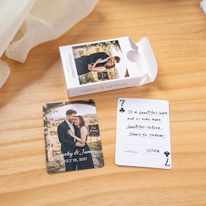 Alternative Wedding Guest Book Set: Custom Playing Cards with Wooden Holders, Acrylic Display Stands image 20
