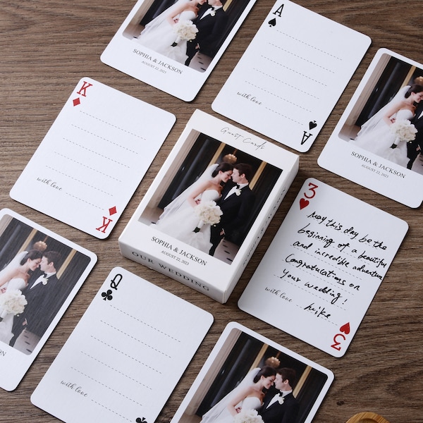 Destination Wedding Guest Book Redefined | Custom Wedding Guestbook with Photos | Personalized Poker Cards for a Destination Wedding